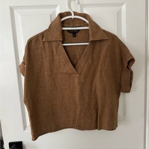 NWOT Banana Republic Linen Cropped Top Small